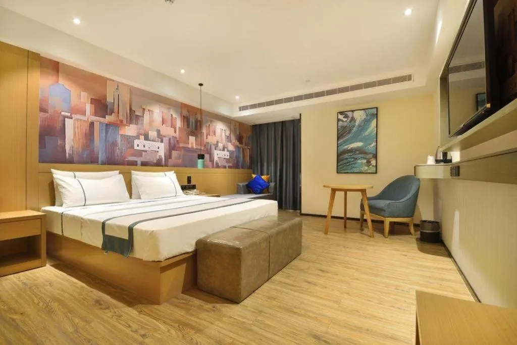 Bed in City Comfort Inn Wuhan Hankou Bei Light Rail Station