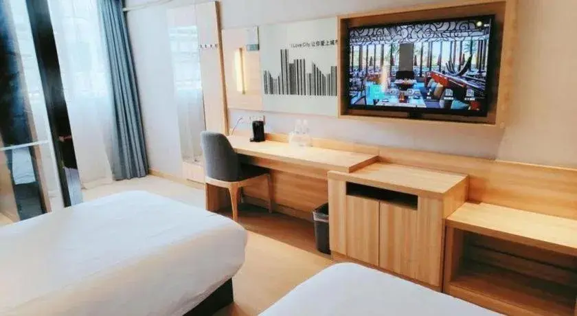 Bed in City Comfort Inn Wuhan Han'Nan Pedestrian Street Bed in City Comfort Inn Wuhan Han'Nan Pedestrian Street