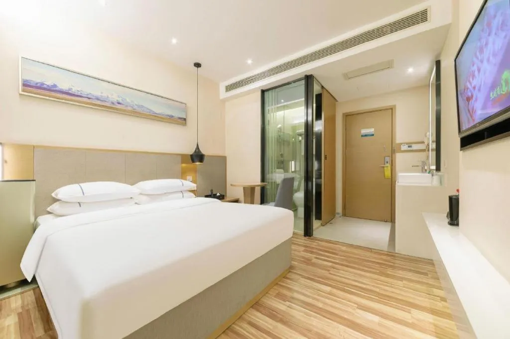 Bed in City Comfort Inn Wuhan Xudong Street Wangjiadun Metro Station