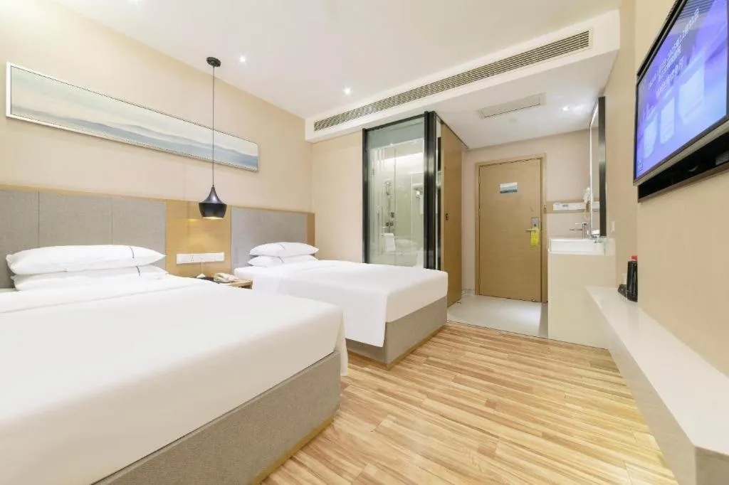 Bed in City Comfort Inn Wuhan Xudong Street Wangjiadun Metro Station