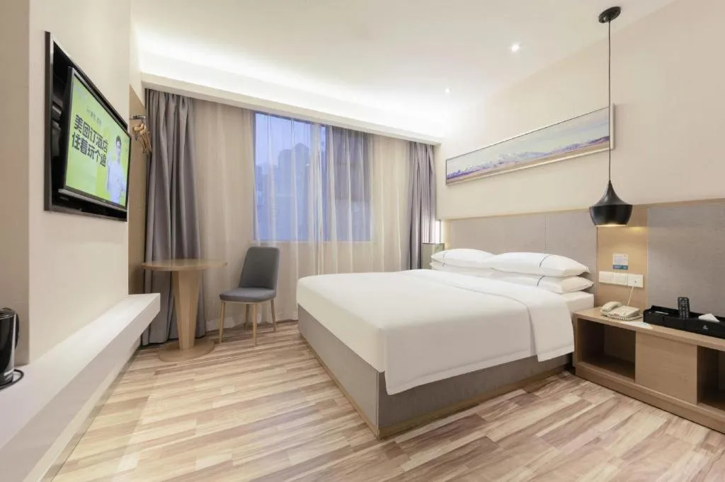 Bed in City Comfort Inn Wuhan Xudong Street Wangjiadun Metro Station