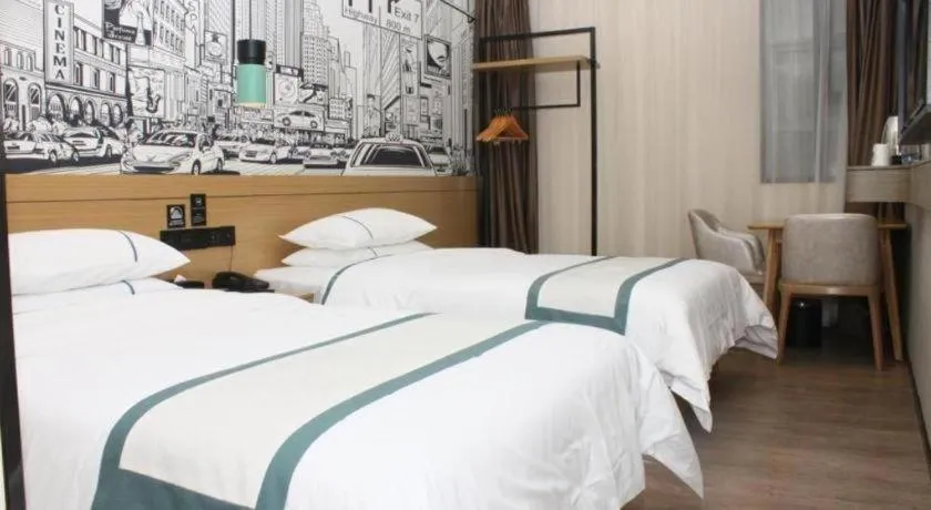 Bed in City Comfort Inn Guangzhou Shisanhang Shachong Metro Station