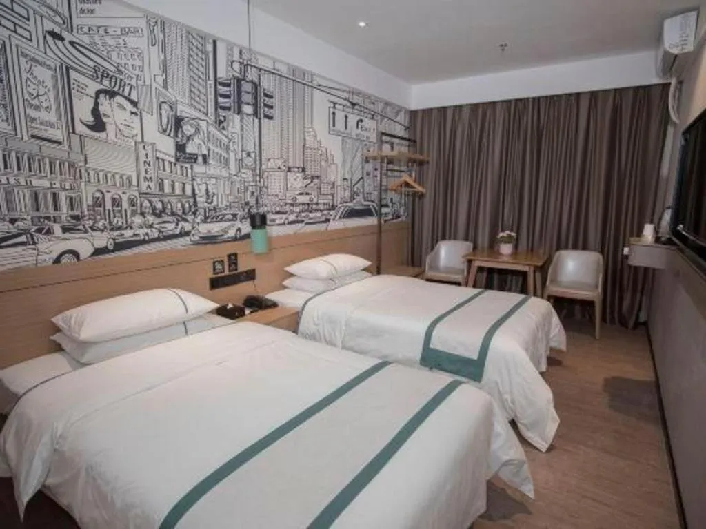 Bed in City Comfort Inn Guangzhou Shisanhang Shachong Metro Station