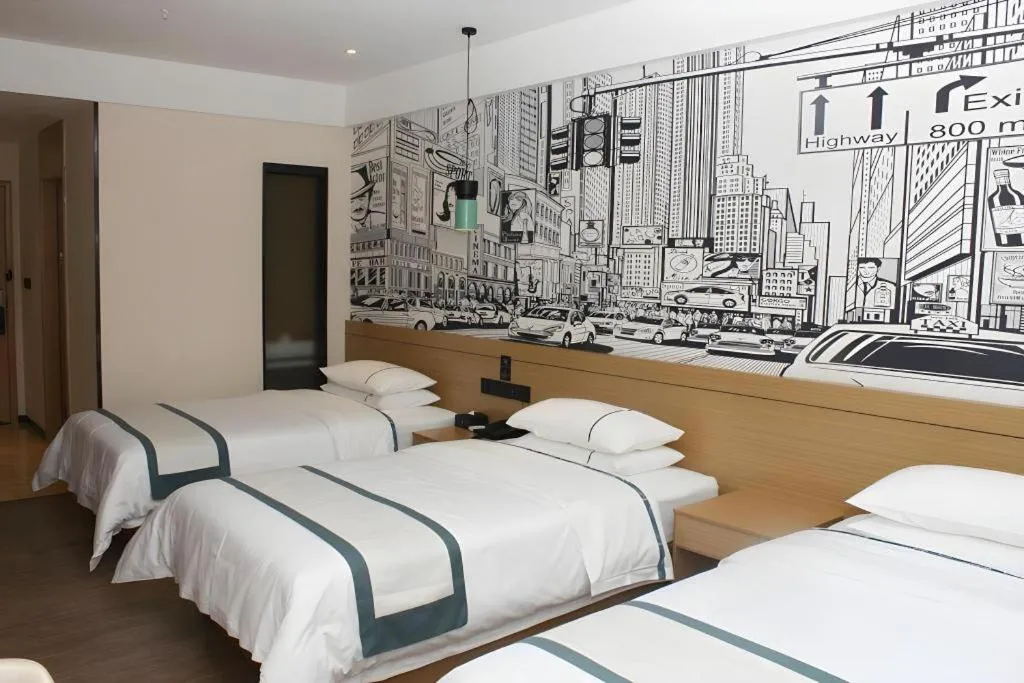 Bed in City Comfort Inn Guangzhou Shisanhang Shachong Metro Station