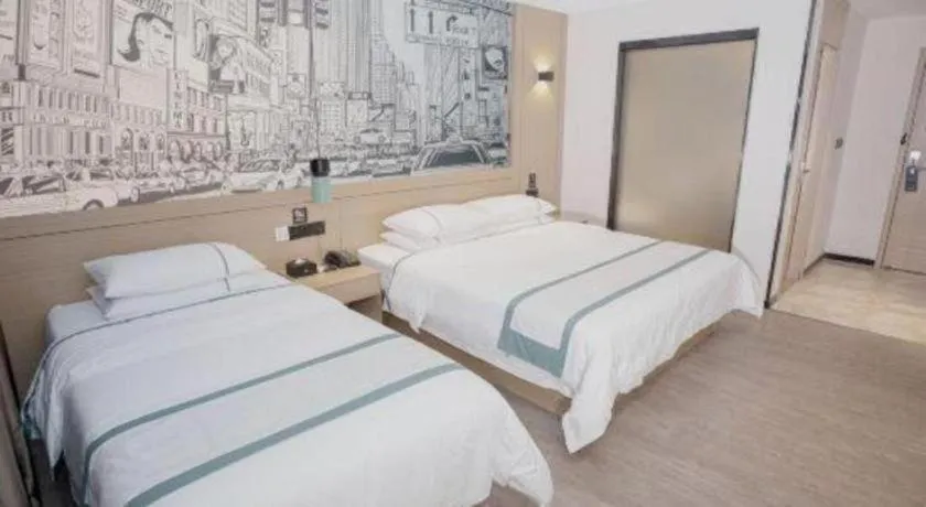 Bed in City Comfort Inn Guangzhou Shisanhang Shachong Metro Station