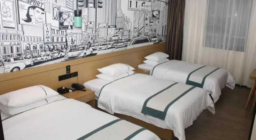 Bed in City Comfort Inn Guangzhou Shisanhang Shachong Metro Station