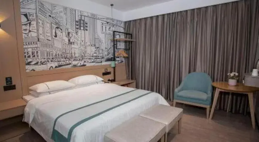Bed in City Comfort Inn Guangzhou Shisanhang Shachong Metro Station Bed in City Comfort Inn Guangzhou Shisanhang Shachong Metro Station