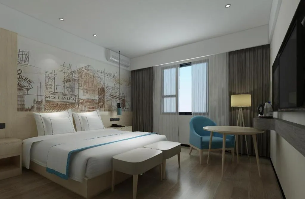 Bed in City Comfort Inn Guangzhou Shisanhang Shachong Metro Station