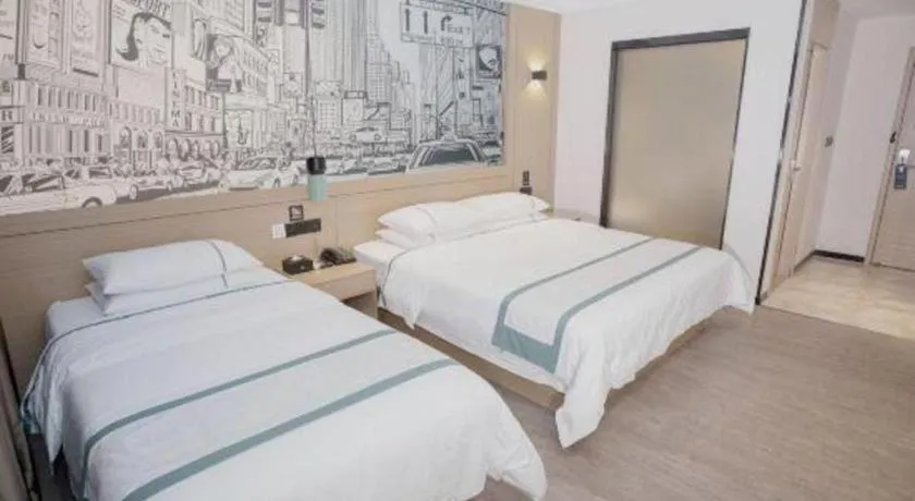 Bed in City Comfort Inn Guangzhou Shisanhang Shachong Metro Station