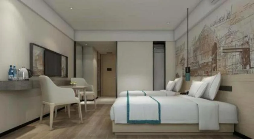 Bed in City Comfort Inn Guangzhou Shisanhang Shachong Metro Station