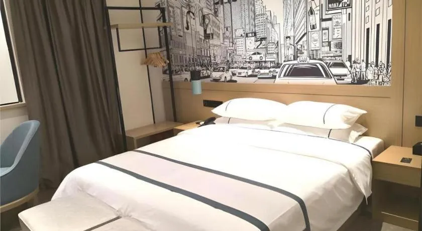 Bed in City Comfort Inn Guangzhou Shisanhang Shachong Metro Station