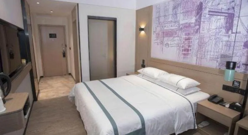 Bed in City Comfort Inn Guangzhou Shisanhang Shachong Metro Station