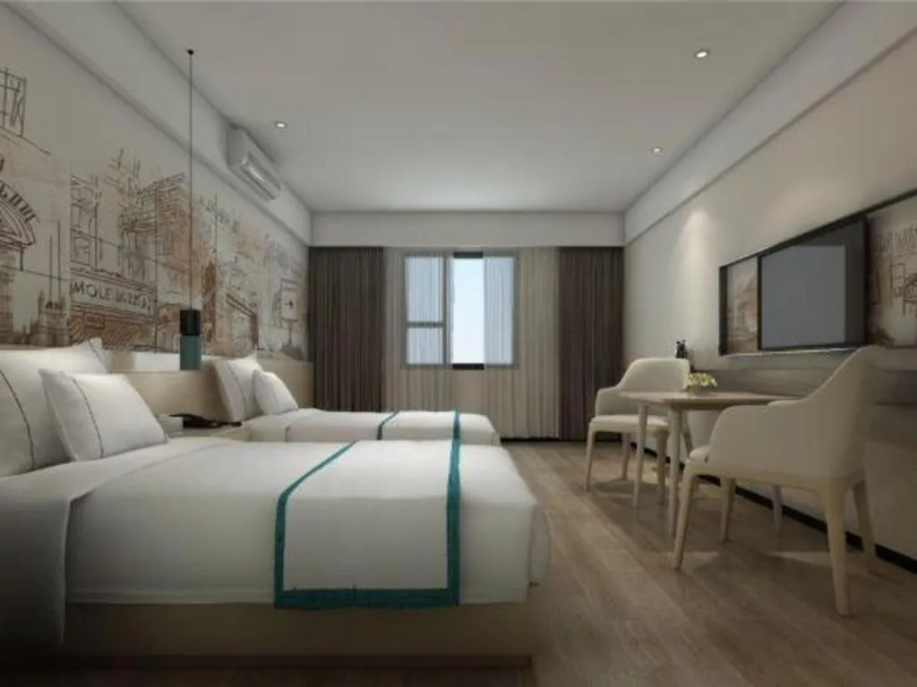 Bed in City Comfort Inn Guangzhou Shisanhang Shachong Metro Station