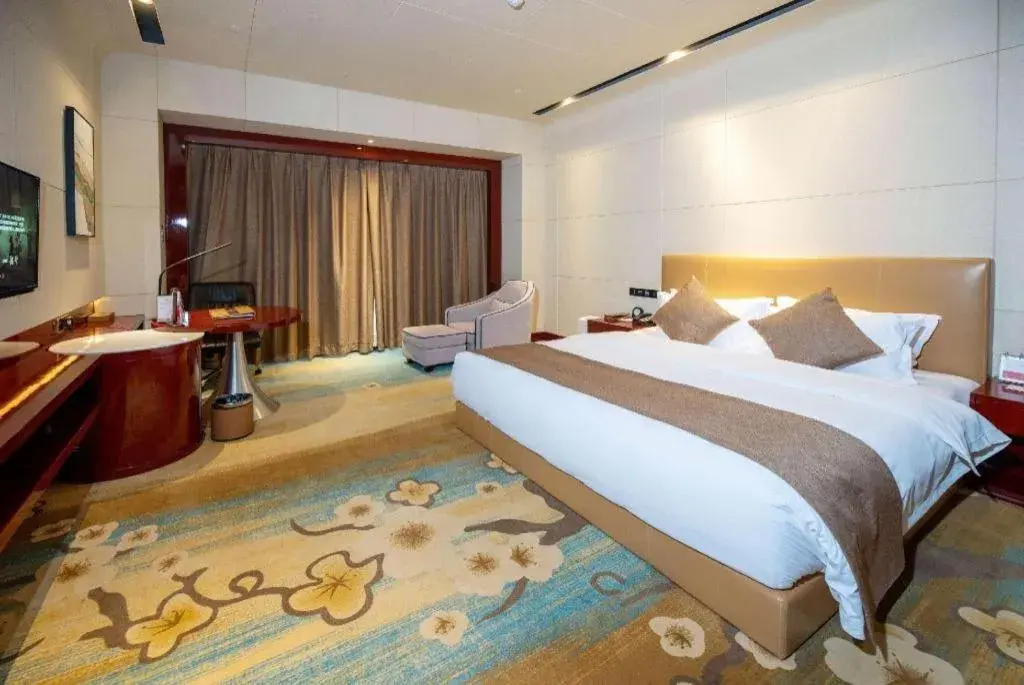 Bed in Ramada by Wyndham Wuhan Dongxihu Bed in Ramada by Wyndham Wuhan Dongxihu