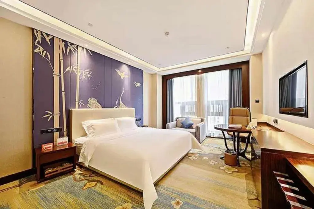 Bed in Ramada by Wyndham Wuhan Dongxihu Bed in Ramada by Wyndham Wuhan Dongxihu