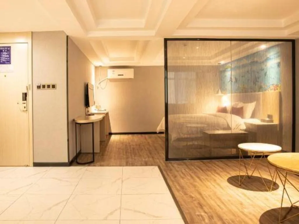 Bed in Borrman Hotel Dongguan Houjie Wanda Plaza Liaoxia Metro Station