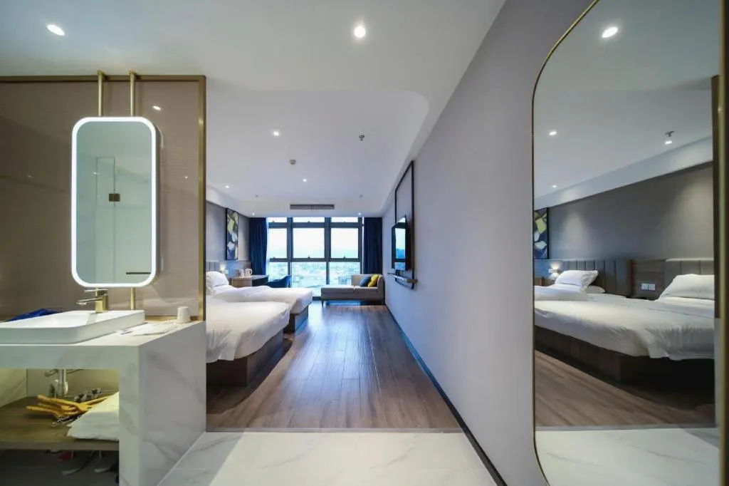 Bed in 7 Days Premium Hotel Chongqing Jiangbei International Airport Terminal 3