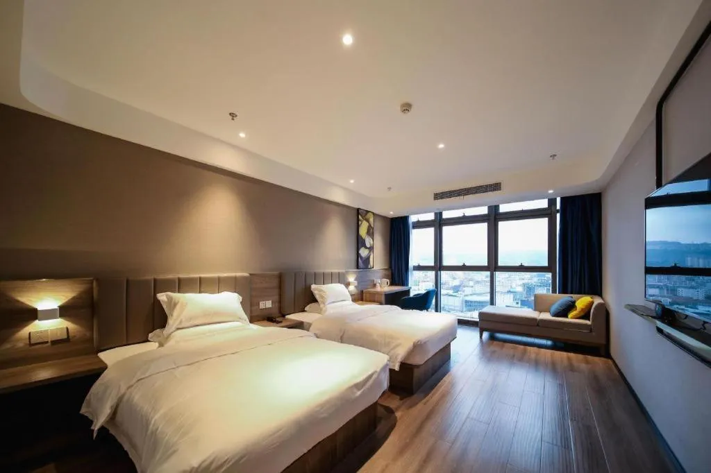 Bed in 7 Days Premium Hotel Chongqing Jiangbei International Airport Terminal 3