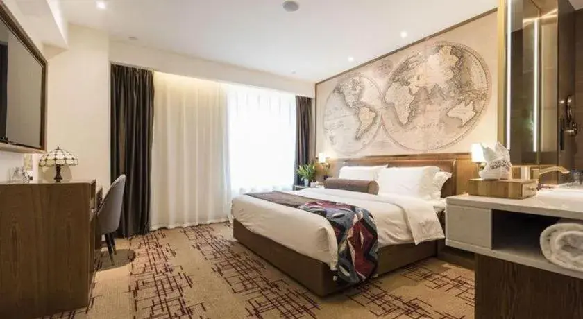 Bed in James Joyce Coffetel Zhengzhou Beilong Wetland Park Bed in James Joyce Coffetel Zhengzhou Beilong Wetland Park