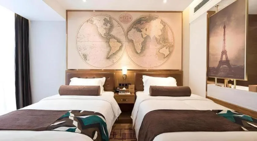 Bed in James Joyce Coffetel Zhengzhou Beilong Wetland Park