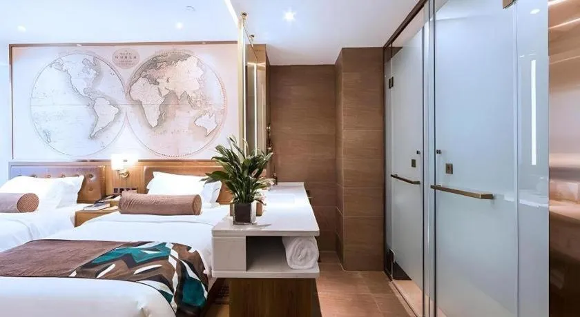 Bed in James Joyce Coffetel Zhengzhou Beilong Wetland Park