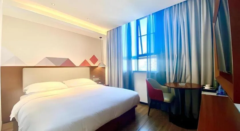 Bed in Borrman Hotel Guangzhou Southern Hospital Meihuayuan Metro Station