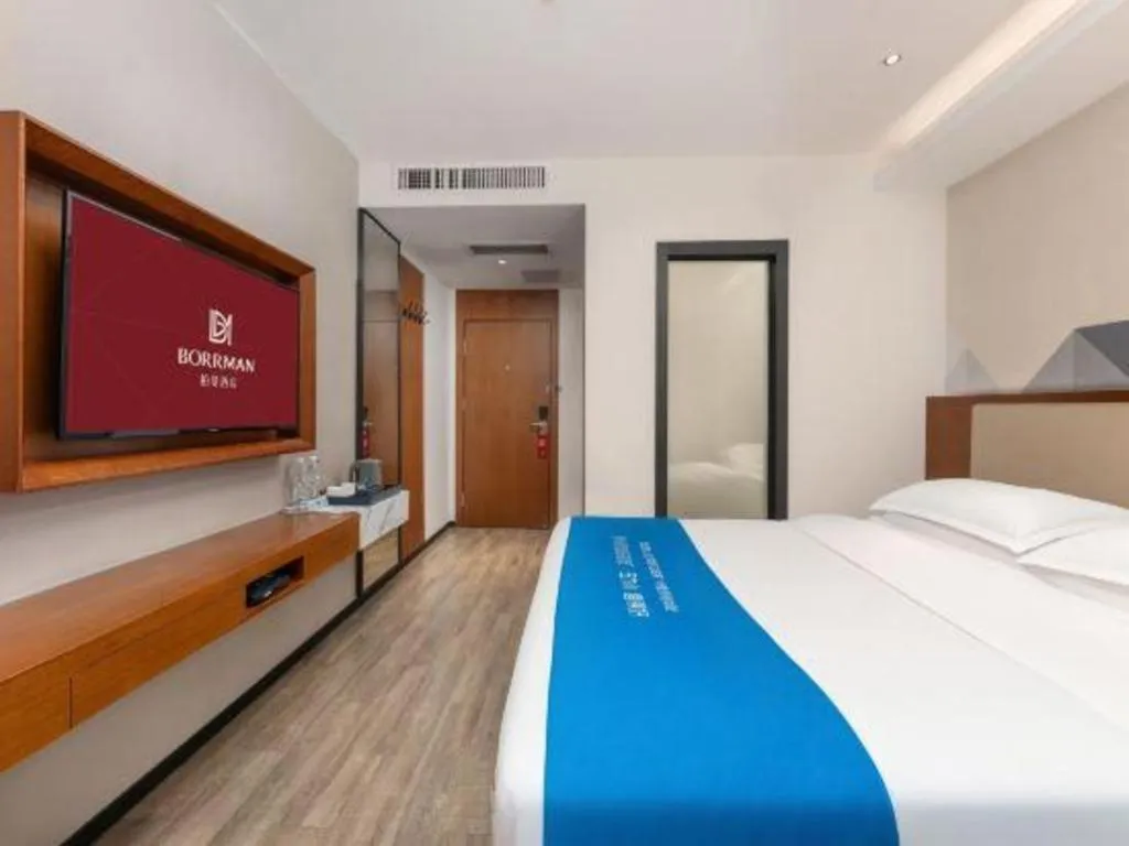 Bed in Borrman Hotel Guangzhou Southern Hospital Meihuayuan Metro Station