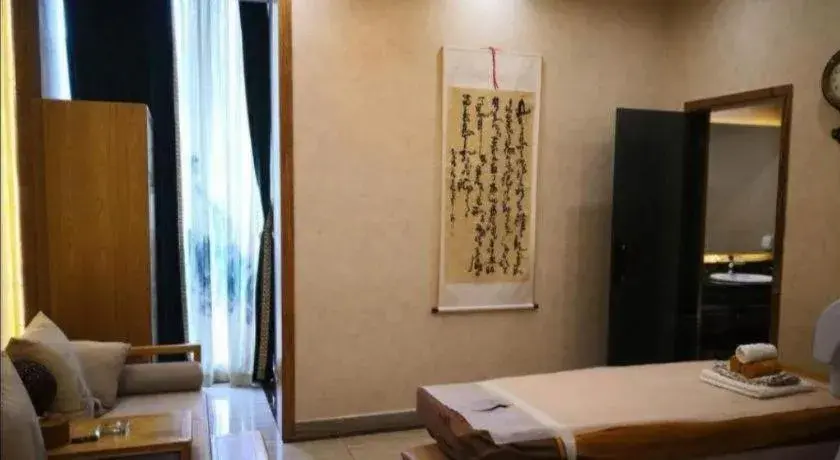 Bed in Borrman Hotel Guangzhou Southern Hospital Meihuayuan Metro Station Bed in Borrman Hotel Guangzhou Southern Hospital Meihuayuan Metro Station