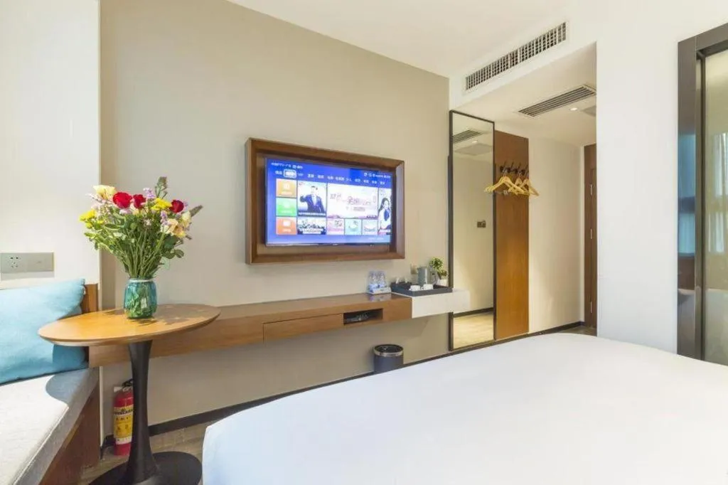 Bed in Borrman Hotel Guangzhou Southern Hospital Meihuayuan Metro Station