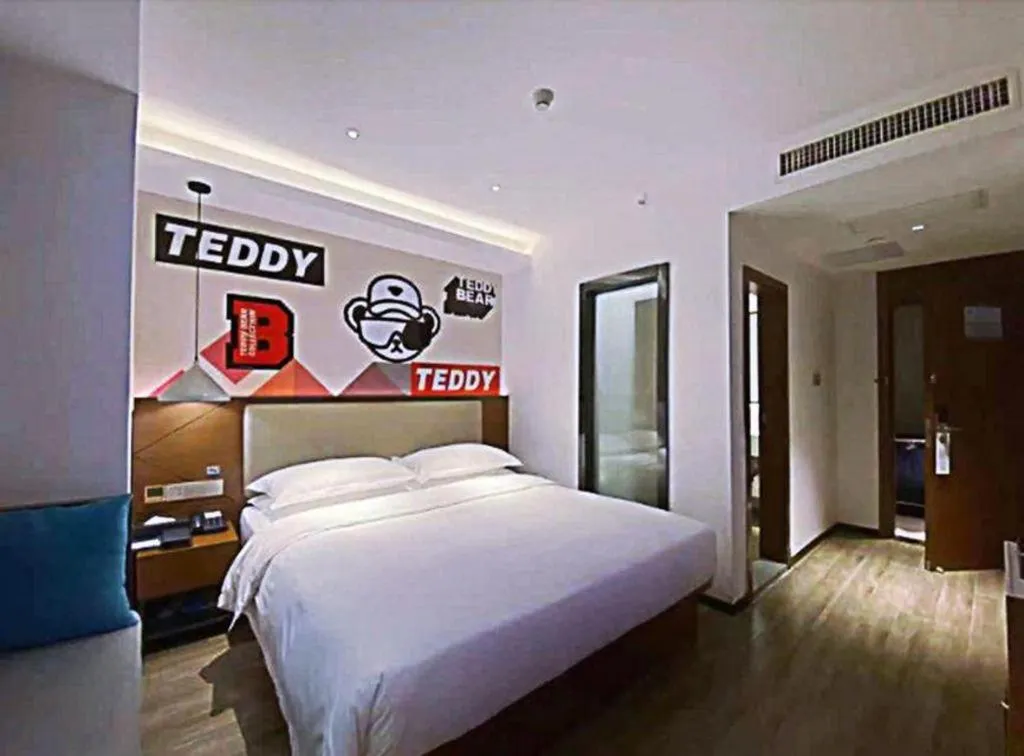 Bed in Borrman Hotel Guangzhou Southern Hospital Meihuayuan Metro Station