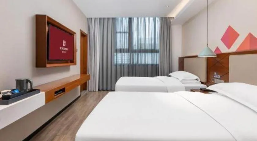 Bed in Borrman Hotel Guangzhou Southern Hospital Meihuayuan Metro Station