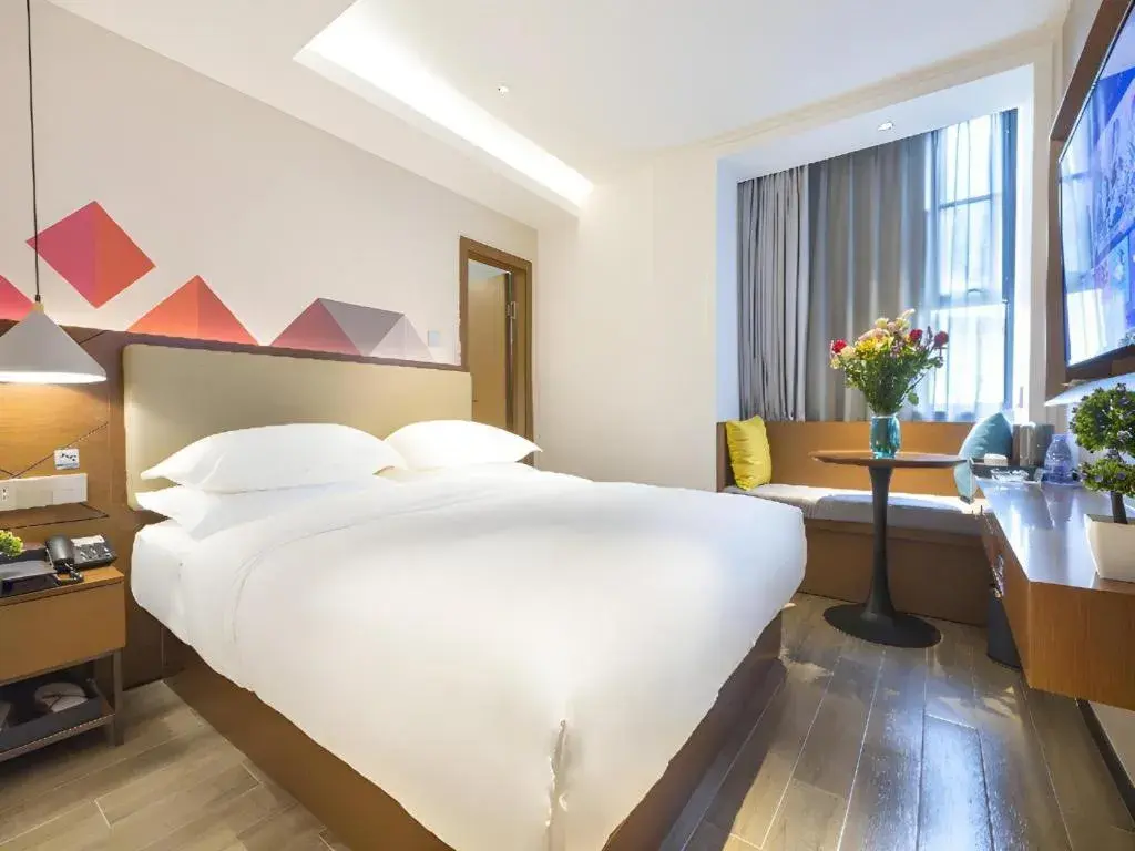 Bed in Borrman Hotel Guangzhou Southern Hospital Meihuayuan Metro Station Bed in Borrman Hotel Guangzhou Southern Hospital Meihuayuan Metro Station