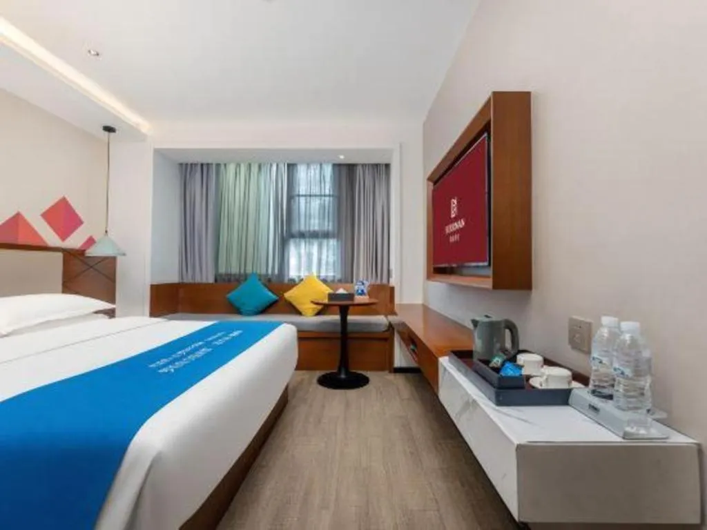 Bed in Borrman Hotel Guangzhou Southern Hospital Meihuayuan Metro Station