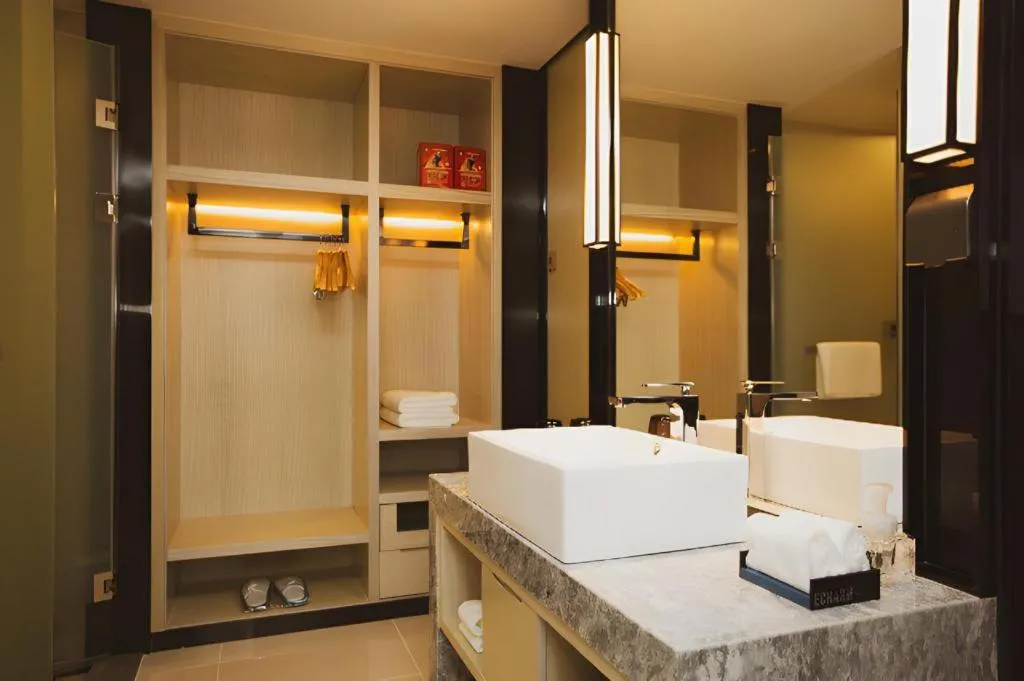 Bed in Echarm Hotel Shenzhen World Exhibition and Convention Center