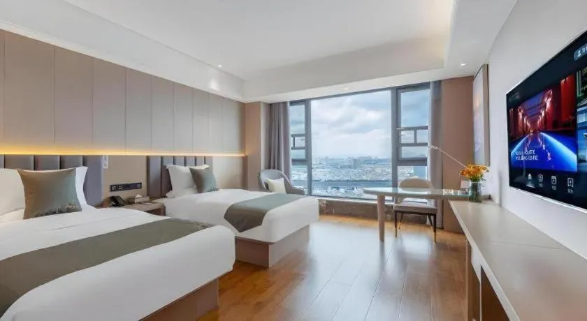 Bed in Gya Hotel Kunming Zijin Center Xiaodongcun Metro Station