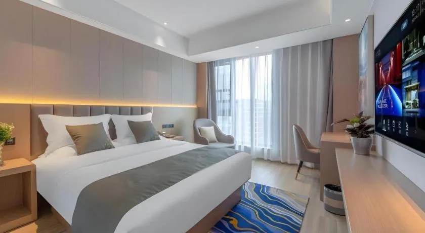 Bed in Gya Hotel Kunming Zijin Center Xiaodongcun Metro Station