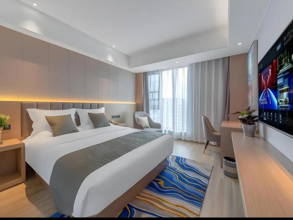 Bed in Gya Hotel Kunming Zijin Center Xiaodongcun Metro Station