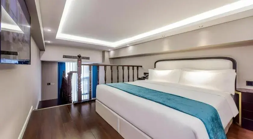 Bed in GEM Hotel Chengdu Chunxi Road Taiguli Bed in GEM Hotel Chengdu Chunxi Road Taiguli