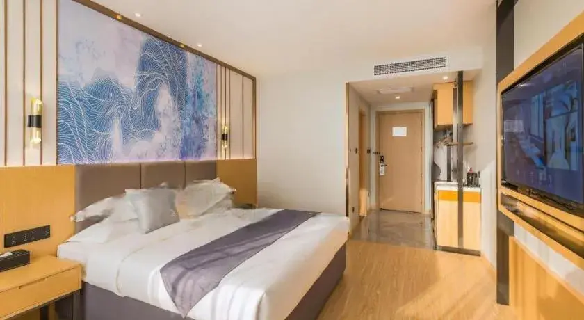 Bed in GreenTree Eastern Hotel Tianjin Dongli Development Zone Xinli Metro Station Bed in GreenTree Eastern Hotel Tianjin Dongli Development Zone Xinli Metro Station