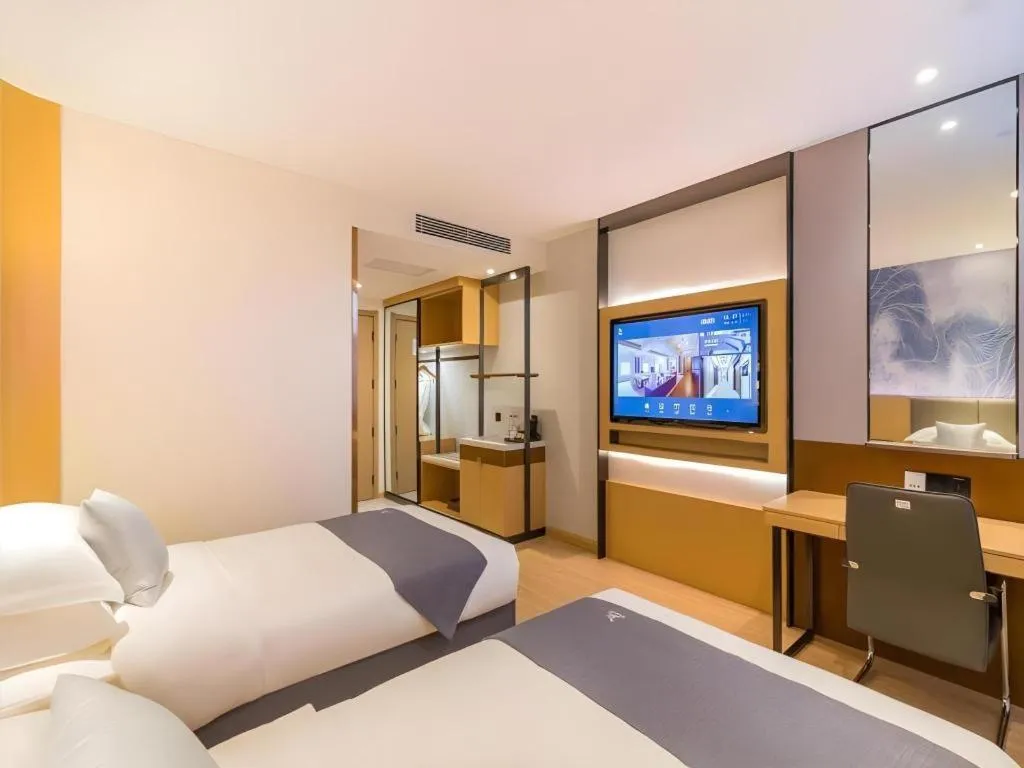 Bed in GreenTree Eastern Hotel Tianjin Dongli Development Zone Xinli Metro Station