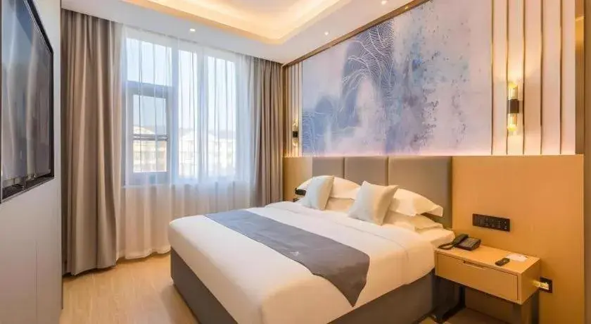 Bed in GreenTree Eastern Hotel Tianjin Dongli Development Zone Xinli Metro Station Bed in GreenTree Eastern Hotel Tianjin Dongli Development Zone Xinli Metro Station