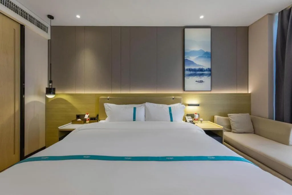 Bed in VX Hotel Hubei Wuhan Hongshan District 1st Guanggu Road