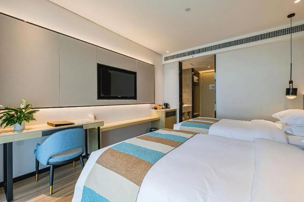 Bed in VX Hotel Hubei Wuhan Hongshan District 1st Guanggu Road