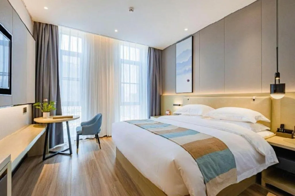 Bed in VX Hotel Hubei Wuhan Hongshan District 1st Guanggu Road