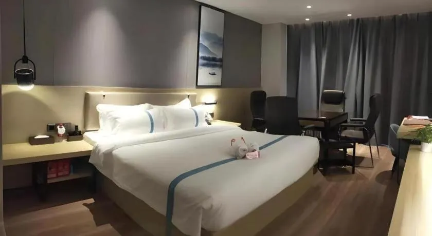 Bed in VX Hotel Hubei Wuhan Hongshan District 1st Guanggu Road