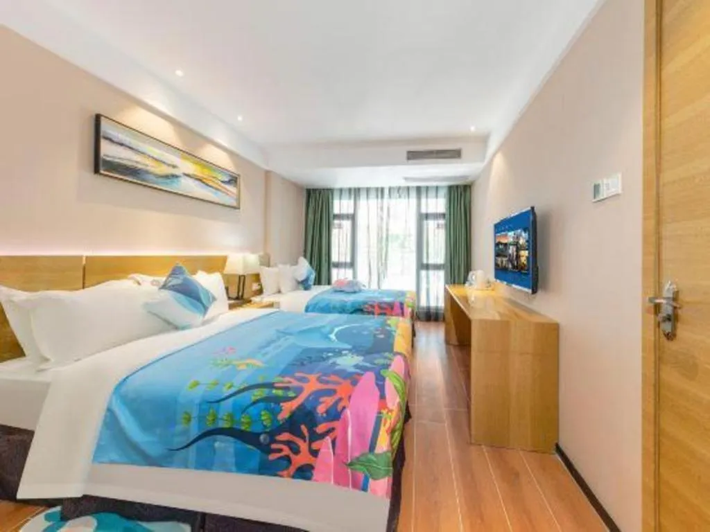 Bed in GreenTree Alliance Hotel Shenzhen Yantian District Dameisha