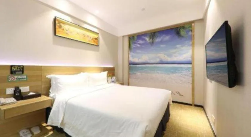 Bed in GreenTree Alliance Hotel Shenzhen Yantian District Dameisha