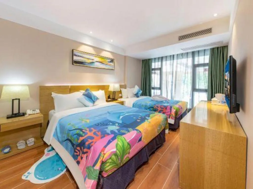 Bed in GreenTree Alliance Hotel Shenzhen Yantian District Dameisha