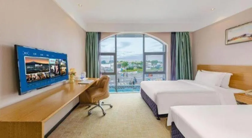 Bed in GreenTree Alliance Hotel Shenzhen Yantian District Dameisha