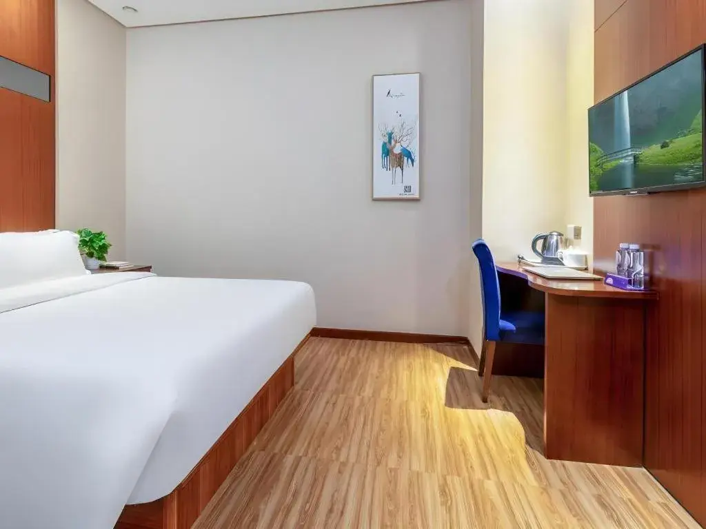 Bed in GreenTree Alliance Hotel Shenzhen Nanshan District Technology Park Songpingshan Bed in GreenTree Alliance Hotel Shenzhen Nanshan District Technology Park Songpingshan
